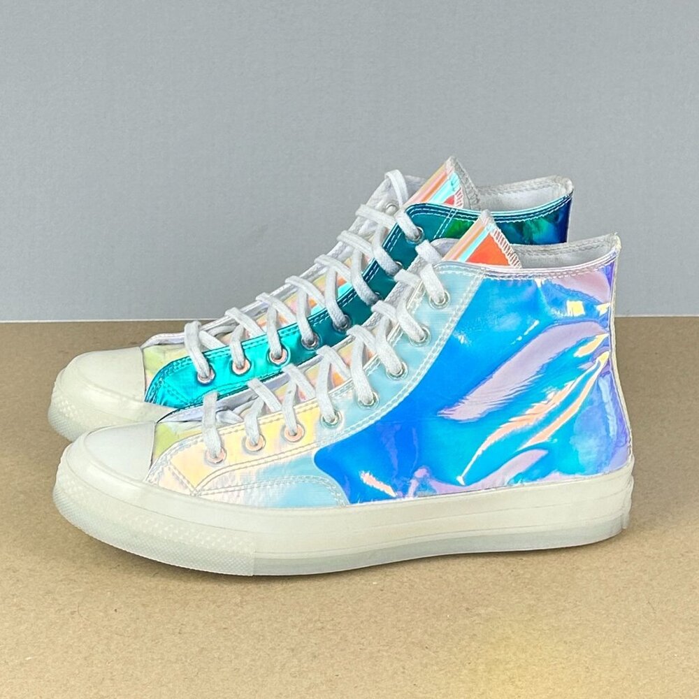 Converse Holographic Iridescent Blue High-Top Sneakers